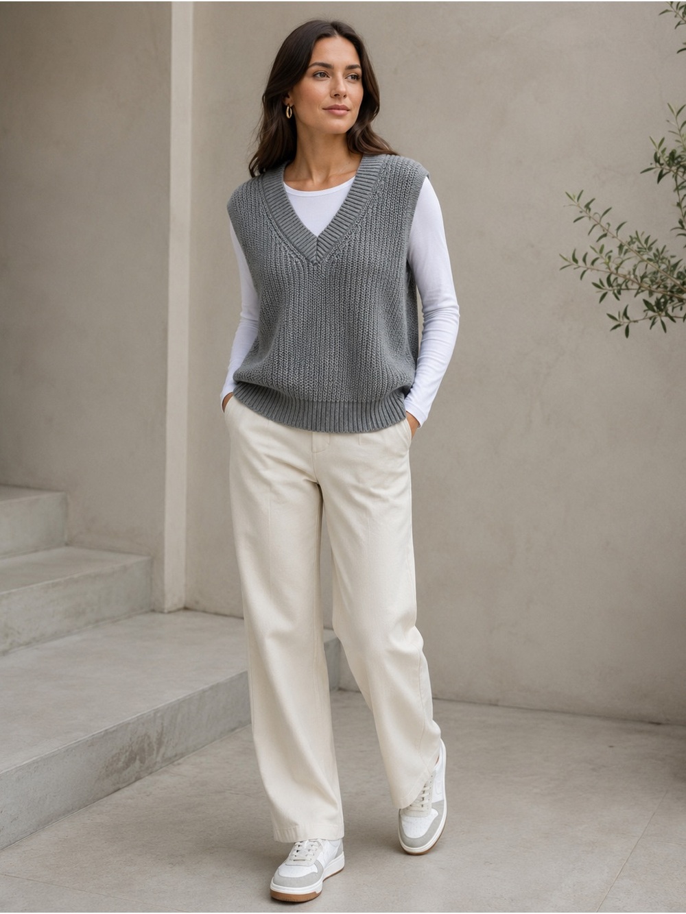 Abercrombie Gray Sweater Vest